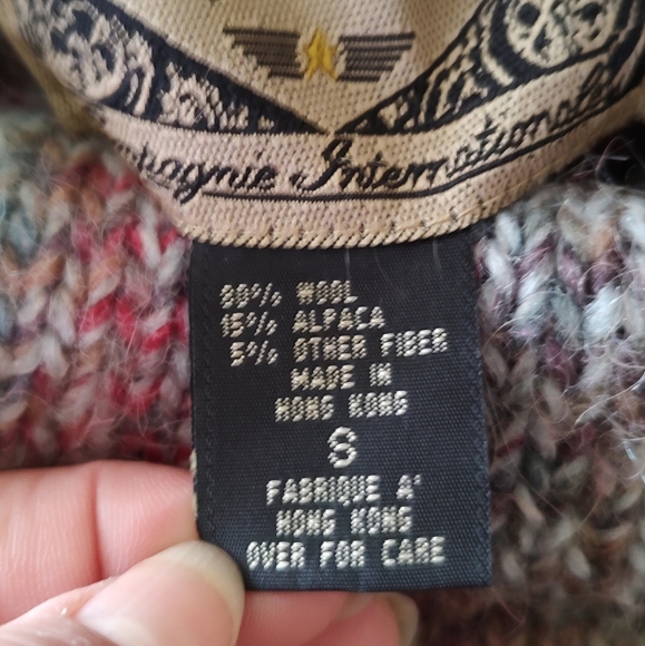 Vintage Express Multicolor Alpaca Wool Blend Turtleneck Sweater - Picture 8 of 9